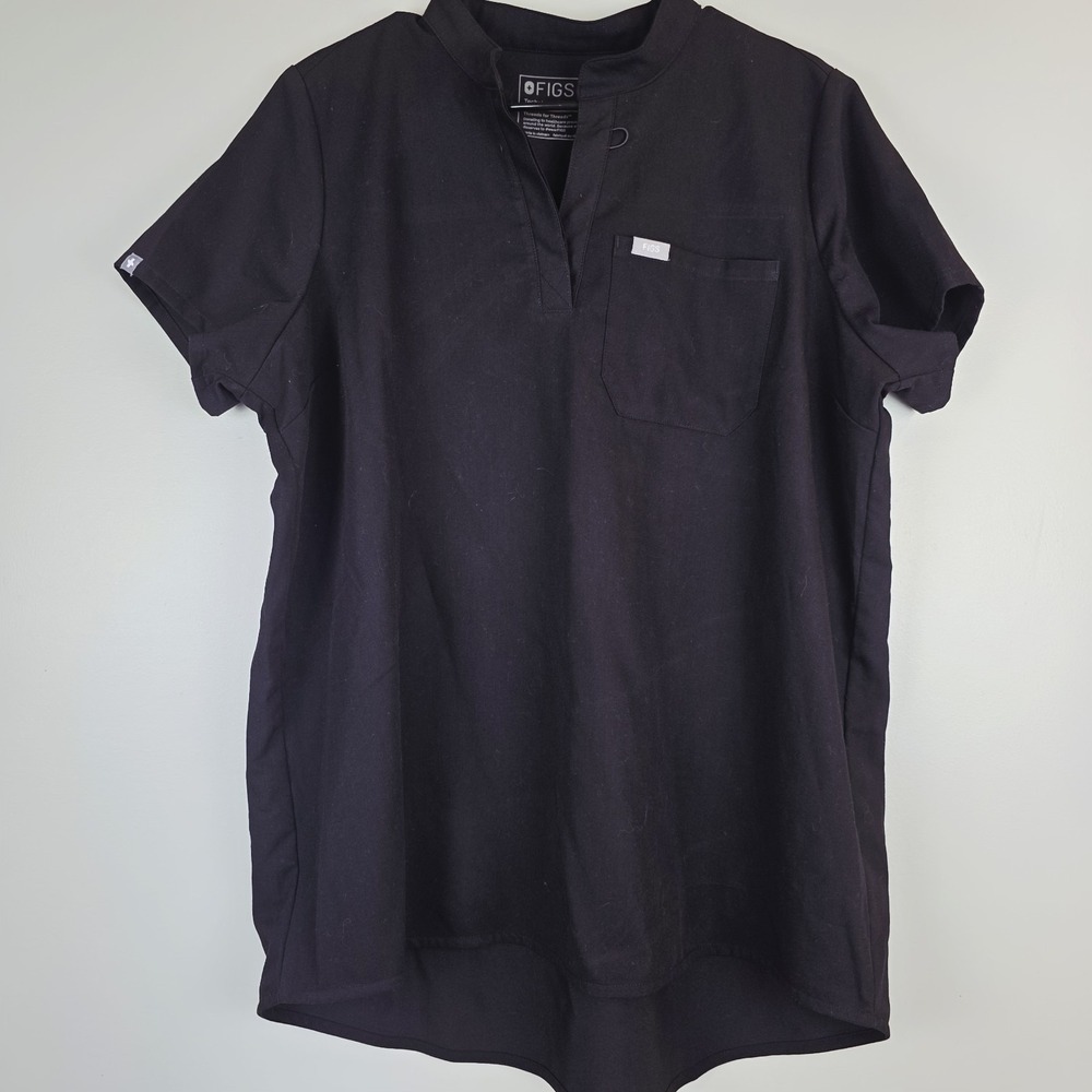 Figs Scrub Uniform Shirt Sz Large Adult Shirt Sleeve Casual Work. D108